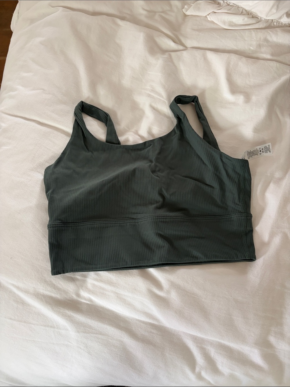 Nike Ribbed Scoop Sports Bra - Dark Green